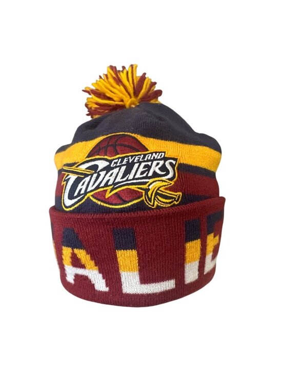 Mitchell & Ness Other - Cleveland Cavaliers Mitchell & Ness Pom Beanie Hat Maroon & Navy Basketball NBA